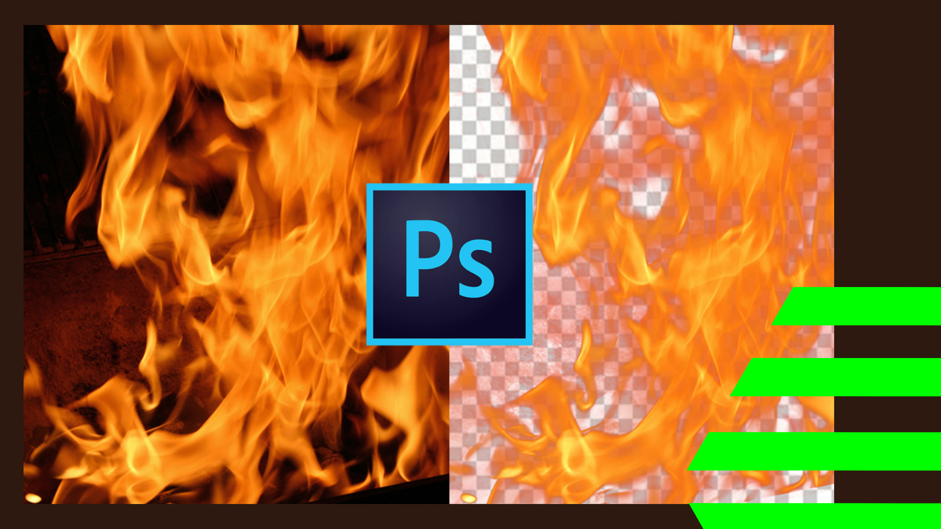 Photoshop：カラー画像の黒成分の透明変換